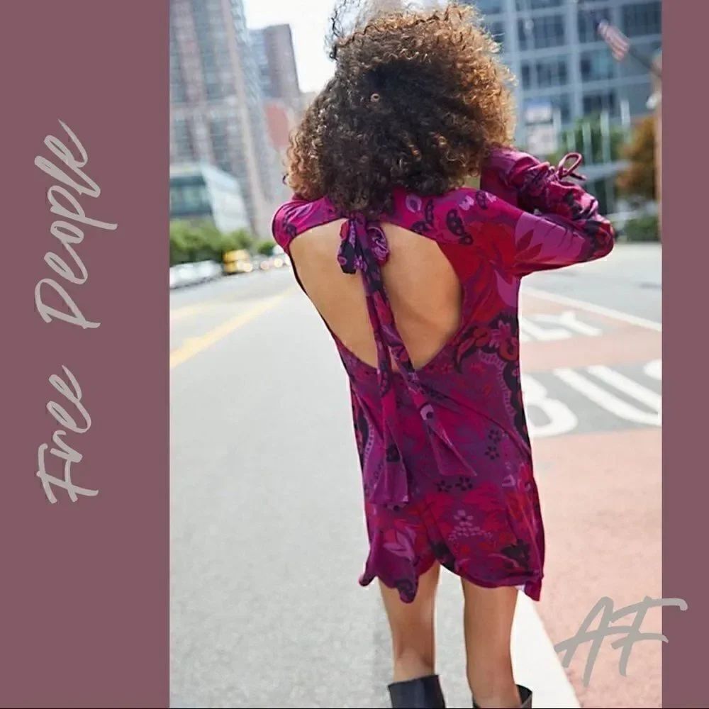 FREE PEOPLE MOCK MINI FLORAL DRESS - Picture 2 of 8